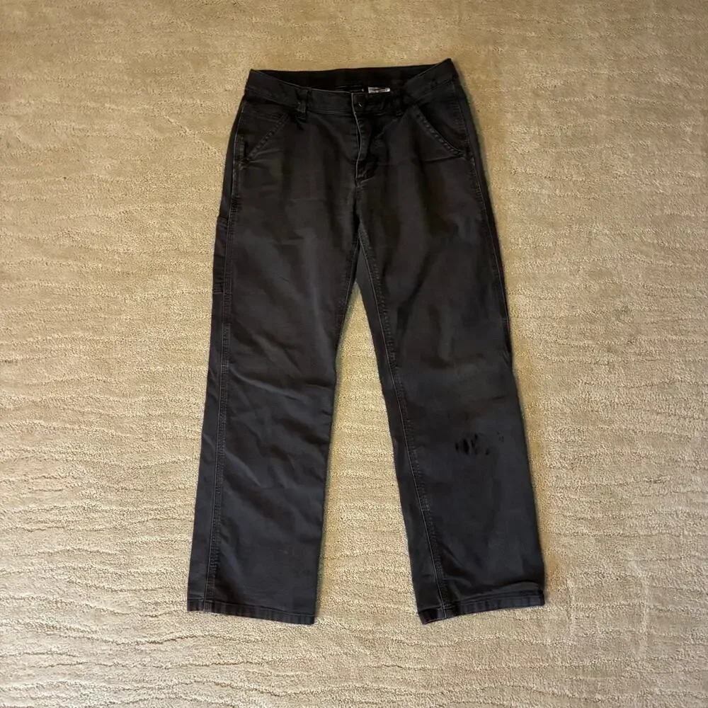 Boys 12 Carhartt Painter Canvas Pants Workwear, Worn In, Industrial, Blue Collar